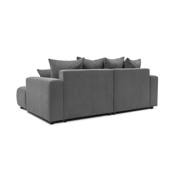 Iš velveto kampinė sofa pilkos spalvos Enjoy – Bobochic Paris-image-4