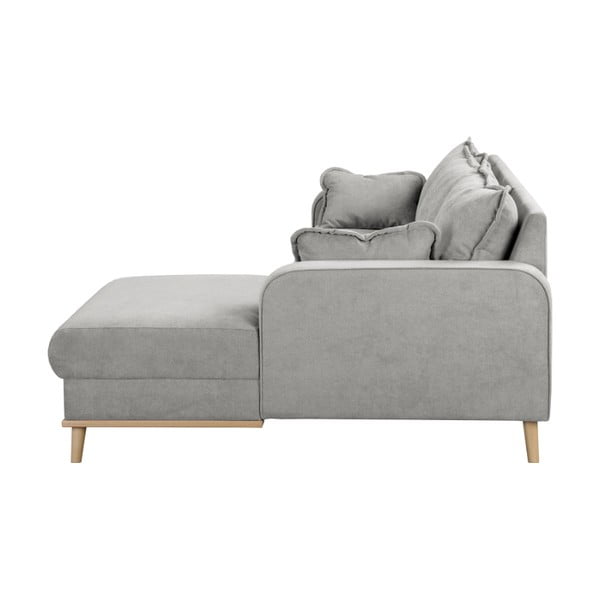 Šviesiai pilka kampinė sofa (dešinysis kampas) Beata - Ropez-image-4