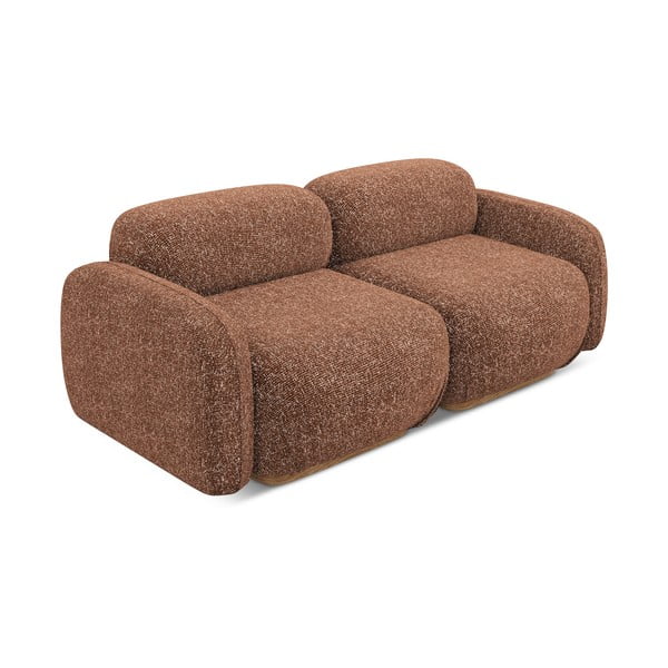 Oranžinės spalvos/rudos spalvos sofa 190 cm Ailani – Makamii-image-3