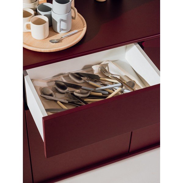 Bordo spalvos šoninė spintelė 160x91x46 cm Rali – noo.ma-image-3