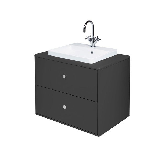 Pakabinama spintelė po kriaukle antracito spalvos 80x62 cm Color Bath – Tom Tailor-image-2