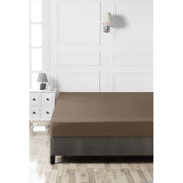 Iš medvilnės paklodė rudos spalvos su guma 140x200 cm – Mijolnir-image-2