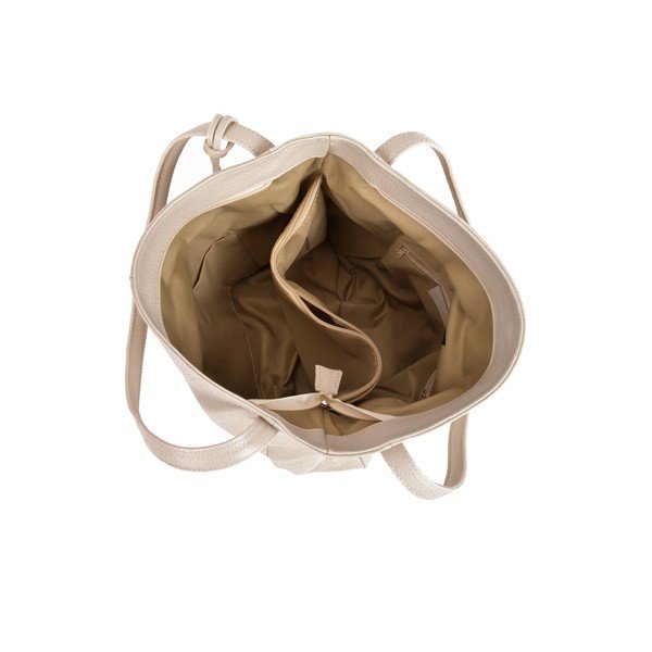 Kreminės spalvos odinė rankinė Sofia Cardoni Caridad-image-3
