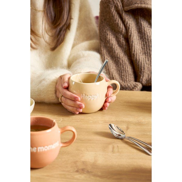 Smėlio spalvos iš molio puodelis 420 ml Muggies – Salt&Pepper-image-1