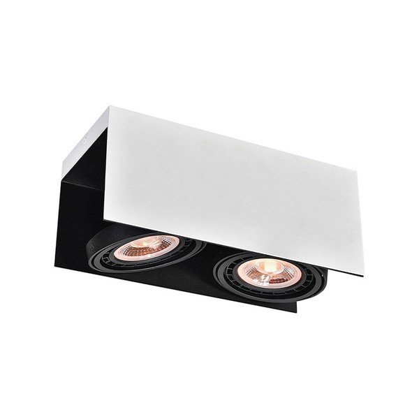 Lubinis šviestuvas baltos spalvos/juodos spalvos 14x31 cm su metaliniu gaubtu Verso – GTV