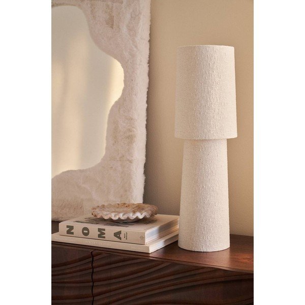 Baltos spalvos iš boucle stalinis šviestuvas (aukštis 58 cm) Philo – Ellos Home-image-2
