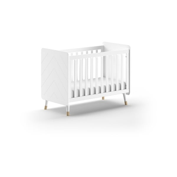 Vaikiška lova iš pušies masyvo baltos spalvos 60x120 cm BILLY – Vipack-image-2