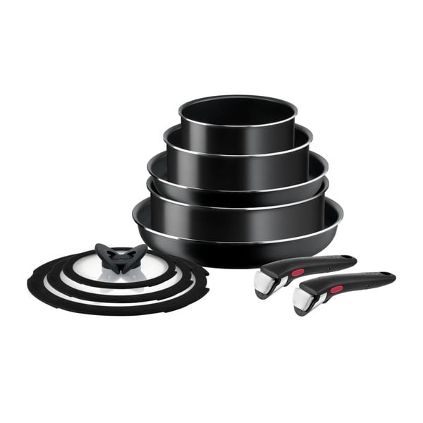 Iš aliuminio puodų rinkiniai 10 vnt. INGENIO EASY COOK & CLEAN BLAC L1549042 – Tefal