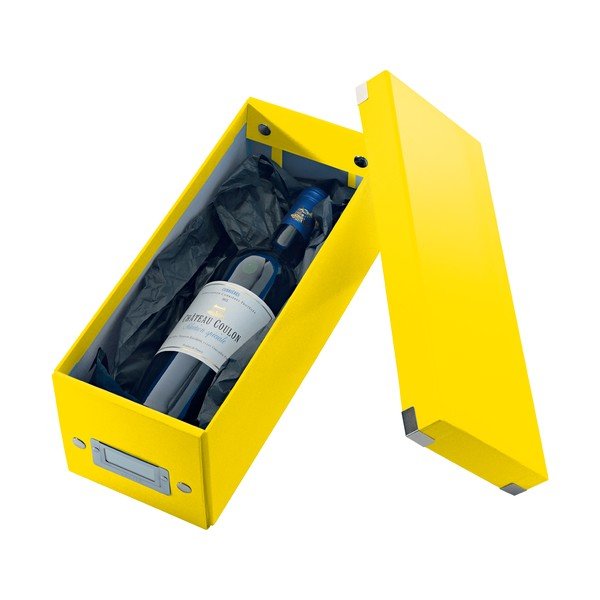 Iš kartono daiktadėžė geltonos spalvos su dangčiu 14x35x14 cm Click&Store – Leitz-image-3