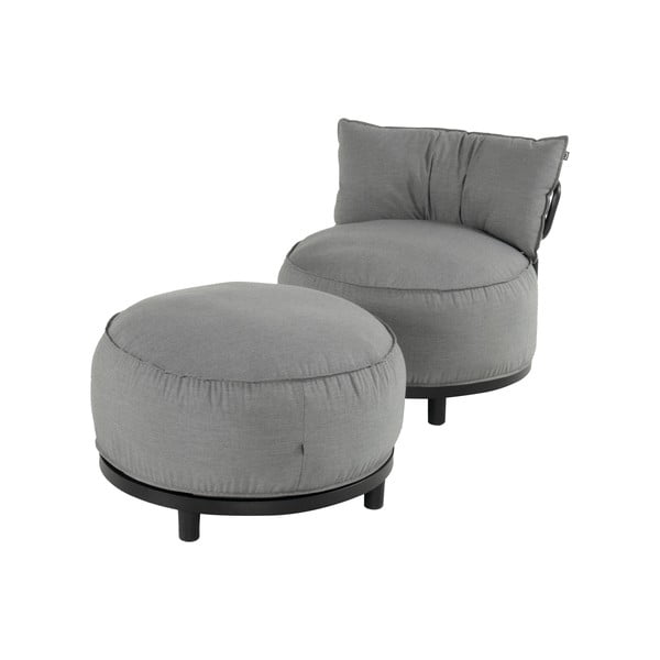 Paminkštinto audinio sodo krėslas šviesiai pilkos spalvos Emma – Hartman-image-3