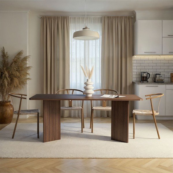 Valgomojo stalas iš riešutmedžio 90x180 cm Linza – Kalune Design-image-2