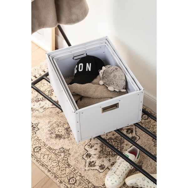Iš kartono daiktadėžės baltos spalvos 3 vnt. Ture – Bigso Box of Sweden-image-2