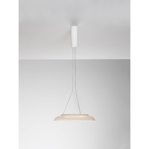 Matinės baltos spalvos iš aliuminio kabantis šviestuvas LED ø 40 cm su gaubtu iš akrilo stiklo Mantle – Nova Luce-image-3