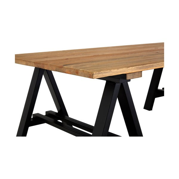 Kavos staliukas natūralios spalvos su pušies masyvo stalviršiu 80x140 cm Hampstead – Premier Housewares-image-3