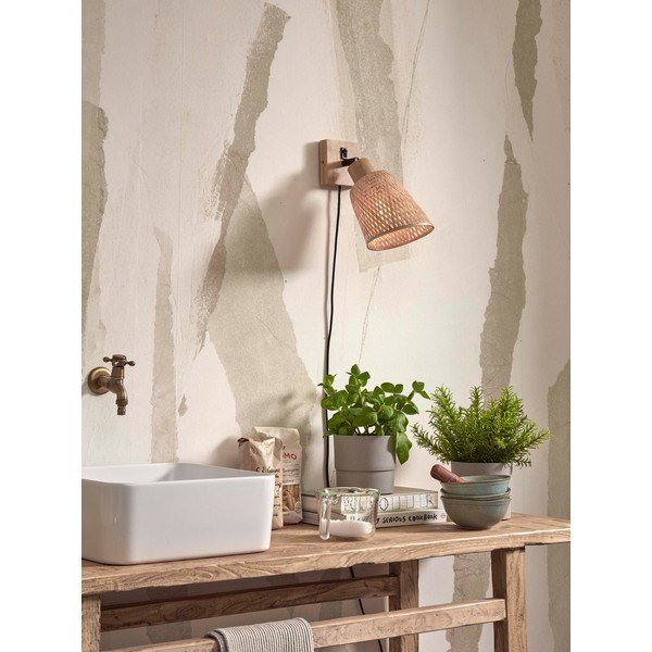 Sieninė lempa natūralios spalvos ø 15 cm Java – Good&Mojo-image-3