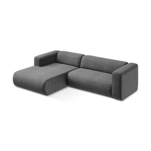 Pilkos spalvos kampinė sofa (su kairiuoju kampu/su gultu) Ekahi – Makamii-image-3