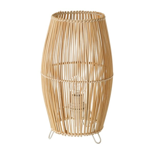 Iš bambuko stalinis šviestuvas natūralios spalvos su bambukiniu gaubtu (aukštis 29 cm) Natural Way – Casa Selección