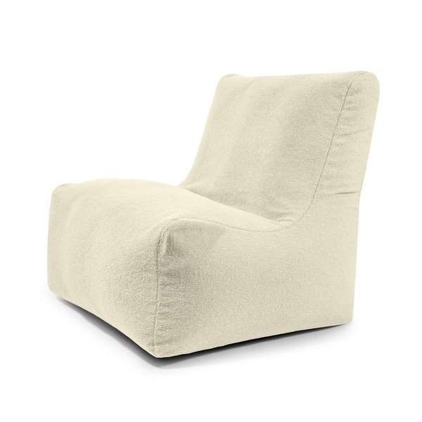 Kreminės spalvos iš boucle sėdmaišis Seat 100 Lounge – SLOWDOWN