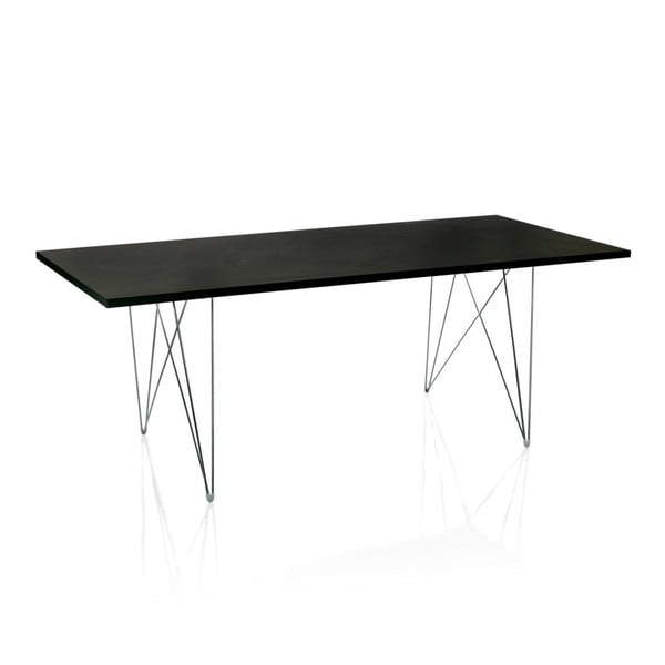 Juodas valgomojo stalas "Magis Bella", 200 x 90 cm