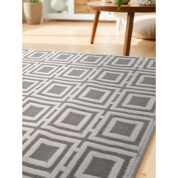 Kilimas pilkos spalvos/kreminės spalvos 80x240 cm Perles Howlite – Elle Decoration-image-3