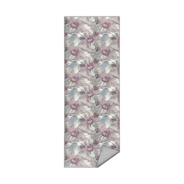 Skalbiamas kilimas violetinės spalvos/pilkos spalvos 80x200 cm Dusty Flowers – Mila Home