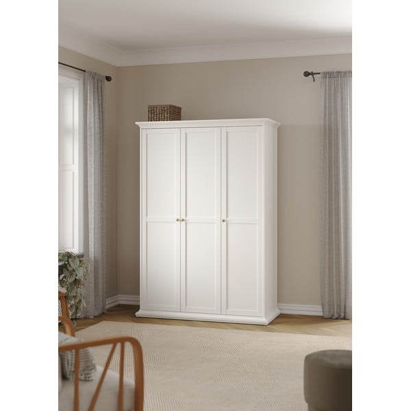 Drabužių spinta baltos spalvos 139x201 cm Paris – Tvilum-image-1