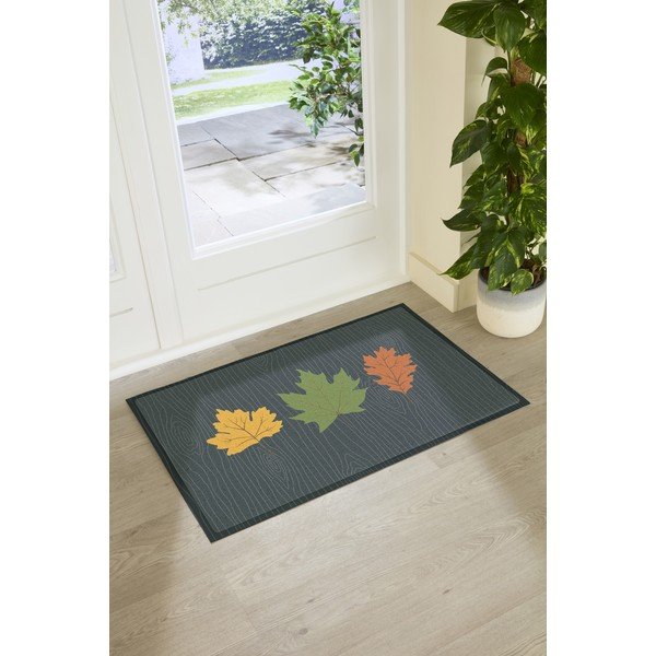 Grindų kilimėlis 40x70 cm Autumn Leaves on Green – Artsy Doormats-image-2