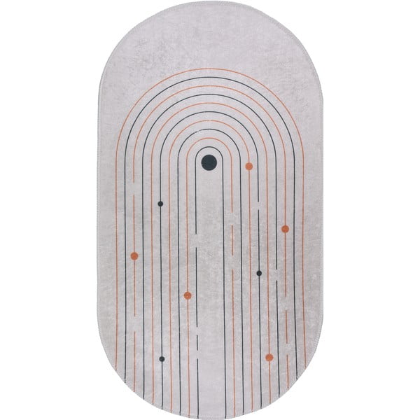 Skalbiamas kilimas kreminės spalvos 120x180 cm Oval – Vitaus