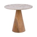 Apvalios formos šoninis stalas su marmuro dekoro stalviršiu ø 50 cm Force   – Leitmotiv