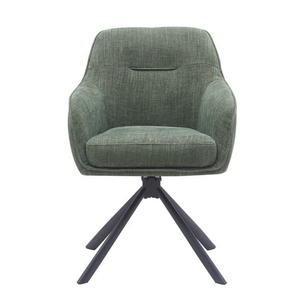 Žalios spalvos iš audinio valgomojo kėdžių komplektas 2 vnt. Avola – Unique Furniture-image-1