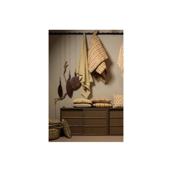 Iš medvilnės lovatiesė rudos spalvos/smėlio spalvos dvigulei lovai 220x265 cm Banding – BePureHome-image-1