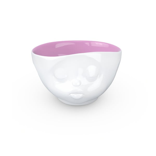 Baltas ir violetinis porcelianinis dubuo su bučiniu „58 products“