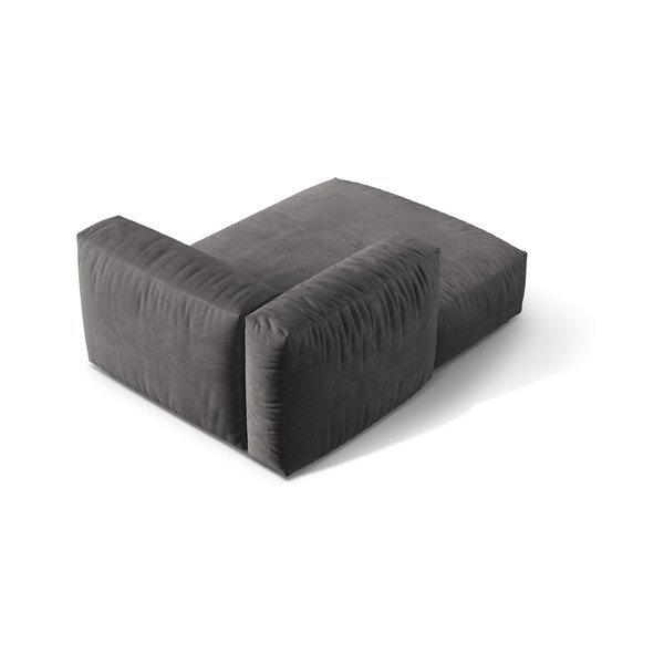 Pilkos spalvos iš velveto modulinė sofos dalis (su kairiuoju kampu) Martina – Micadoni -image-3