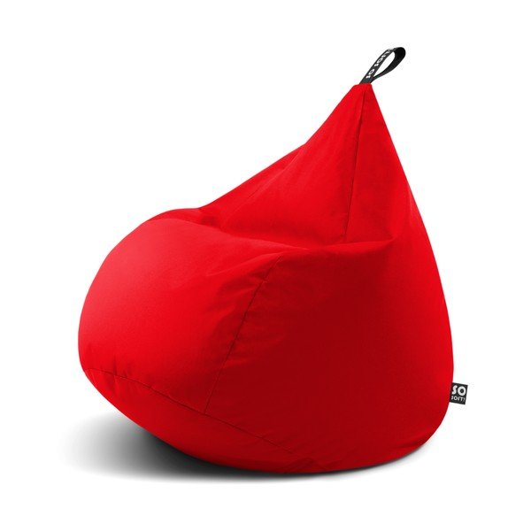 Raudonos spalvos sėdmaišis Drop XL – So Soft?