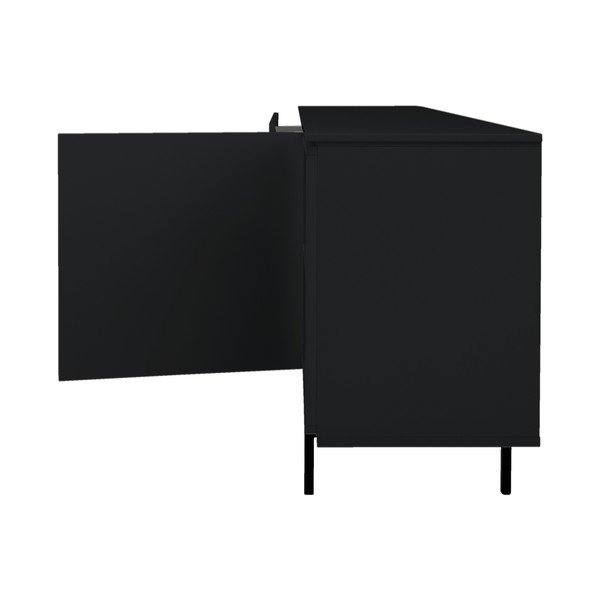 Žema šoninė spintelė juodos spalvos 210x76 cm Plain – Tenzo-image-4