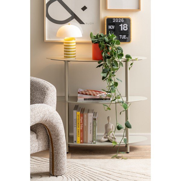Pilkos spalvos iš metalo pastatoma lentyna 90x82x28 cm Riqueza – Leitmotiv-image-3