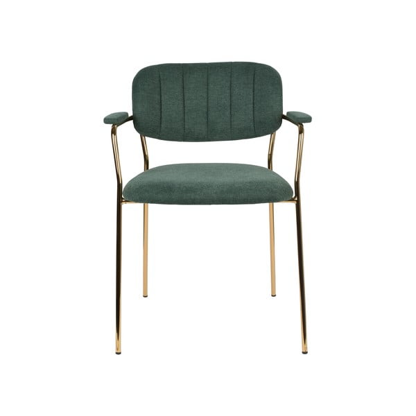 Valgomojo kėdės tamsiai žalios spalvos 2 vnt. Jolien – White Label-image-2