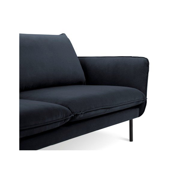 Tamsiai mėlyna aksominė sofa Cosmopolitan Design Vienna, 230 cm-image-3