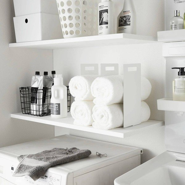 Baltos spalvos iš metalo rankšluosčių stovai 2 vnt. Tower – YAMAZAKI-image-1