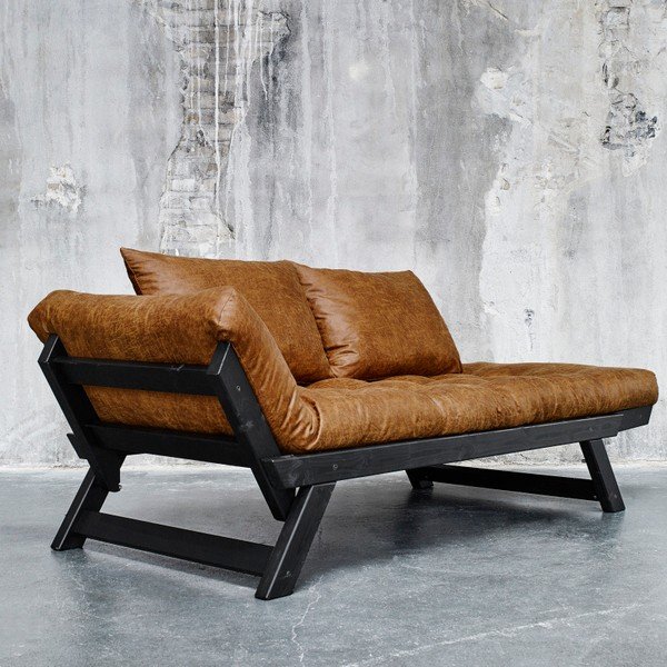 Sofa "Karup Vintage Bebop Black/Cognac-image-1