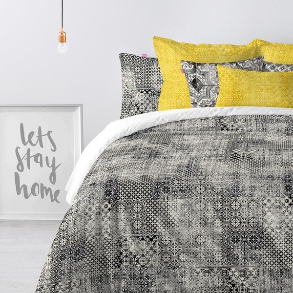 "Happy Friday Bagru" antklodės užvalkalas iš grynos medvilnės, 220 x 220 cm-image-3