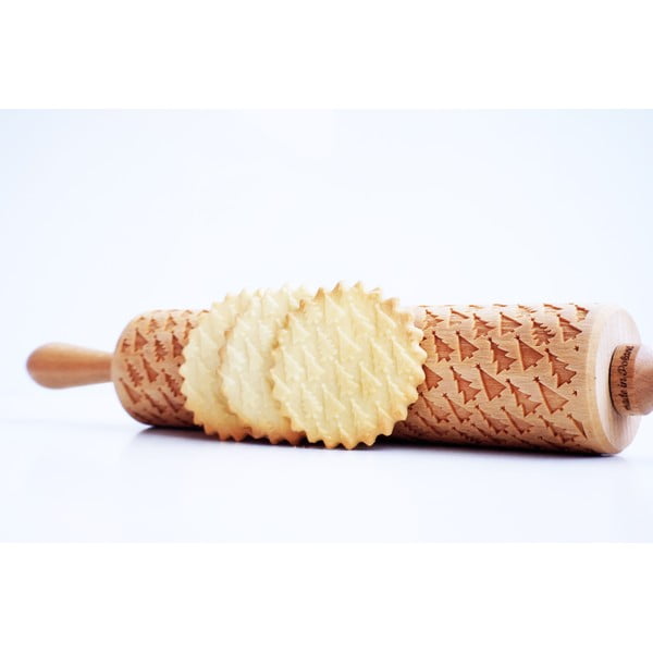 Medinis kalėdinis reljefinis kočėlas Valek Trees-image-2