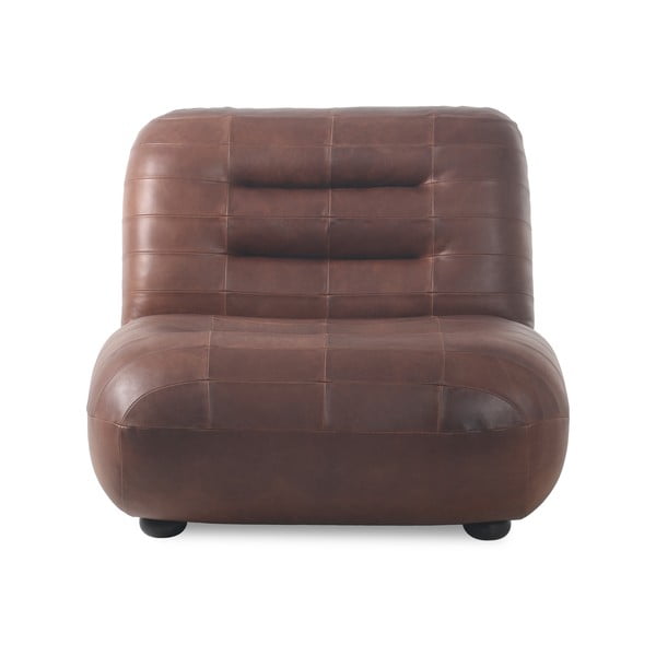 Rudos spalvos iš odos krėslas Wyatt – Dutchbone-image-1