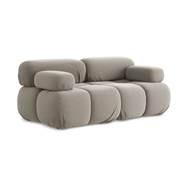 Smėlio spalvos iš velveto sofa 190 cm Lokua – Makamii-image-3