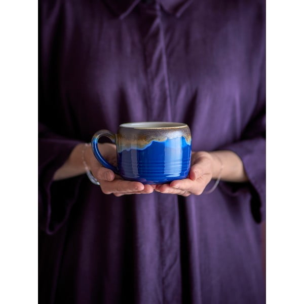 Mėlynos spalvos/rudos spalvos iš akmens masės puodeliai 4 vnt. 400 ml Sheen – Bloomingville-image-2