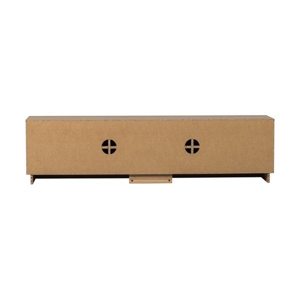 Natūralios spalvos TV spintelė iš ąžuolo masyvo 200x52x45 cm Zuma – WOOOD-image-4