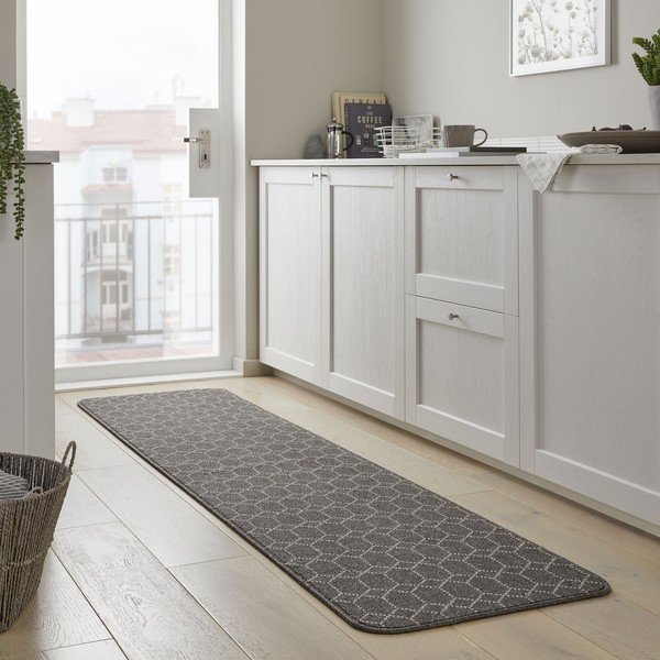 Skalbiamas kilimas tamsiai pilkos spalvos 57x230 cm Argyll – Flair Rugs-image-1