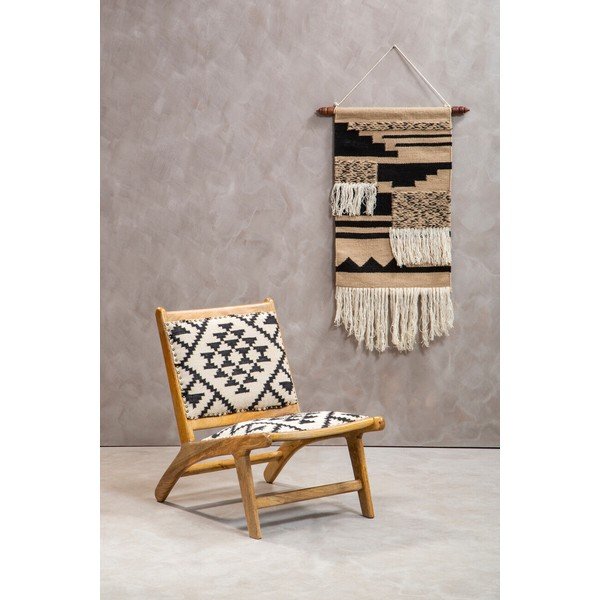 Juodos ir baltos spalvos/natūralios spalvos krėslas Cefena – Premier Housewares-image-1