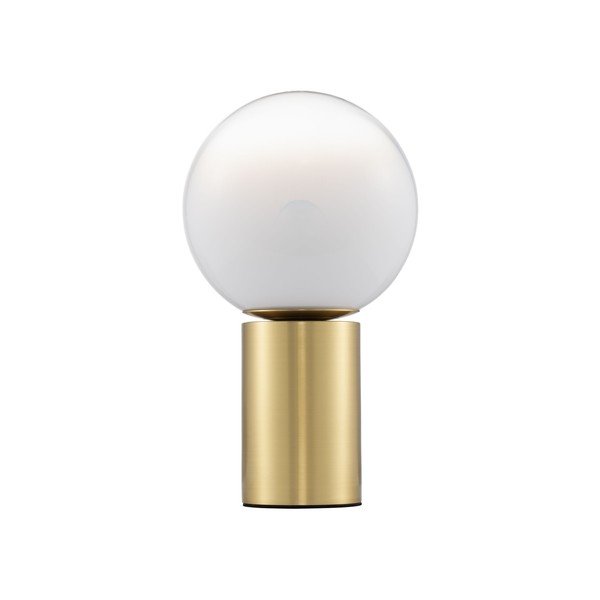Baltos spalvos/auksinės spalvos iš stiklo stalinis šviestuvas (aukštis 35,5 cm) Vita – Nova Luce