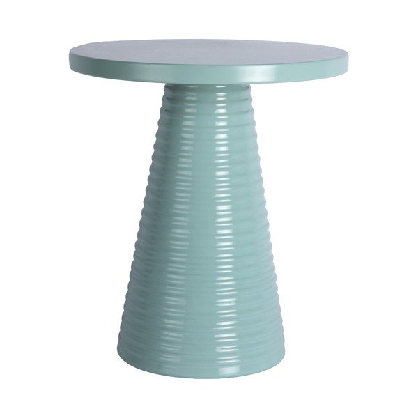 Iš metalo apvalios formos šoninis stalas ø 40 cm Catania Ribbed – Leitmotiv